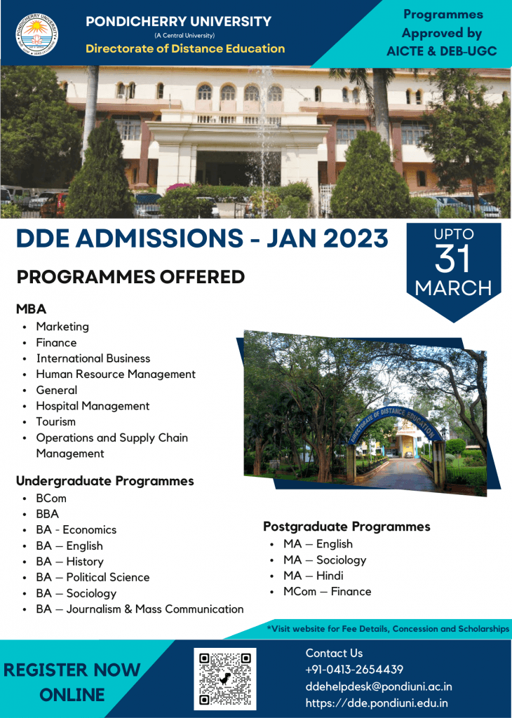 Pondicherry University, Directorate of Distance Education-image